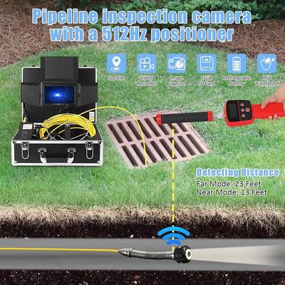 Sewer Camera with 512Hz Locator, DVR Function 100 ft/30 m - N/A