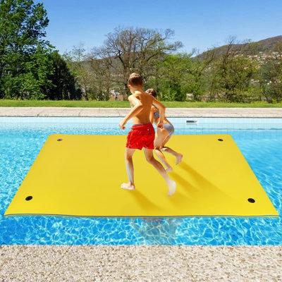 KING DO WAY Floating Water Mat, 7'x3'/8'x4'/9'x6'/13'x5' Lily Pad Floating Mat, 3-Layer XPE Foam Floating Pad | 0.1 H x 108 W x 72 D in | Wayfair
