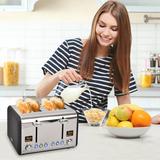 YUKOOL UKOOL 4 Slice Stainless Steel Bread Toaster in Black | Wayfair SD30480D-BK