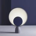 lampe de table led orbit lights, lampe de chevet bleu marine 35cm 20w