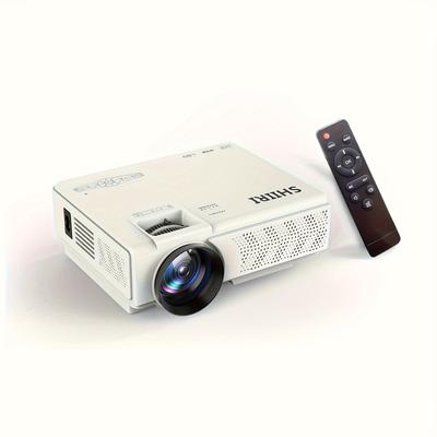 TEMU E1 120Â±%10ansi Lumen 1080p Native Mini Projector, 4.1inch Lcd, Multimedia Home Theater Video Projector, Compatible With Full Hd 1080p Hdtv, Usb, Vga, Av, Smartphone, Pad, Tv Box, Laptop