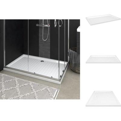 Duschwannen - Living Duschwanne Anti-Rutsch Weiß 80x120x4 cm abs - Weiß Image