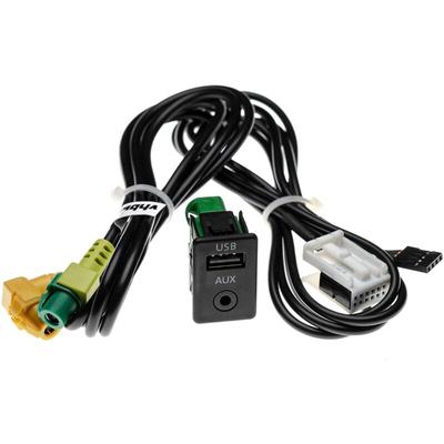 Vhbw - aux usb Audio Adapter Kabel kfz Radio (100 cm) kompatibel mit vw Caddy (Typ 2K) 2003 - 2010,