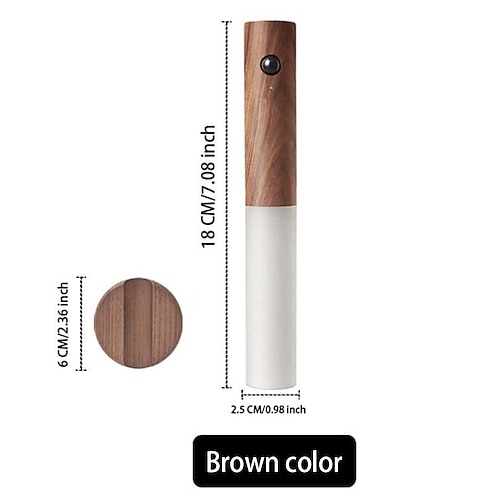 Led pir menschliche bewegung sensor wand lampe usb holz stick bewegen nacht licht magnetische korridor schrank schrank licht wohnkultur licht Image