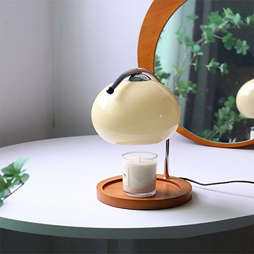 Kerzenwärmerlampe, Pilz-Nachttischlampe, moderne minimalistische Nachttischlampe, Schlafzimmer, Wohnzimmer, Arbeitszimmer, Nachttischlampe, dekorative kleine Tischlampe, Nachttischlampe, 110–240 V Image