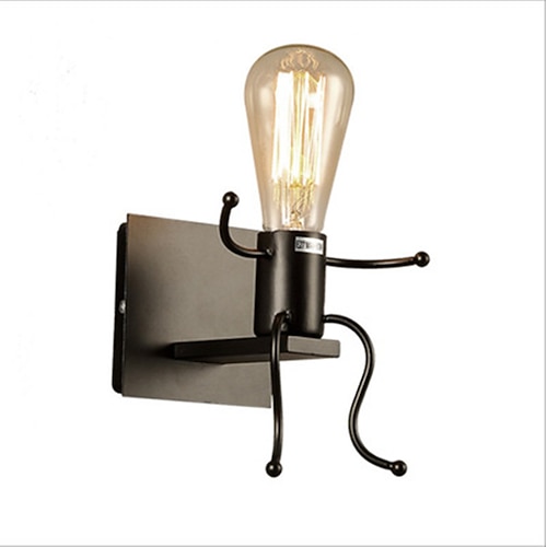 retro industrie wind tieyi innenwandleuchte wandleuchten wandleuchte led designer persönlichkeit kreativ flur mann roboter 110v-120v 220-240v Image