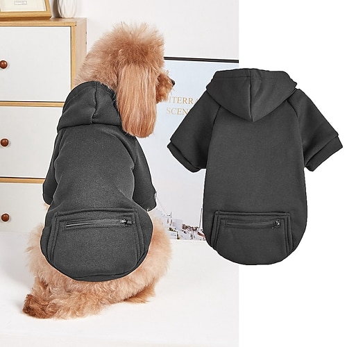 Hund Katze Kapuzensweatshirt Niedlich Lässig Winter Warm Atmungsaktiv Weich Waschbar Bequem Outdoor Alltagstauglich Hundebekleidung for Bichon Frise Zwergspitz Baby Haustier Papillon Klein Image