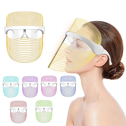 3 Farben LED-Gesichtsmaske führte koreanische Photonentherapie Gesichtsmaske Maschine Lichttherapie Akne-Maske Hals Schönheit LED-Maske