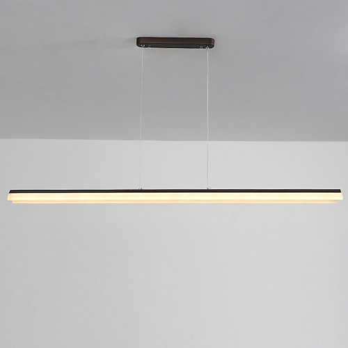 LED lineare Pendelleuchte modernes schwarzes Gold 100cm Büro Esszimmer Kronleuchter lackierte Oberflächen Aluminium verstellbare Pendelleuchte 110-120v 220-240v warmweiß kaltweiß Image