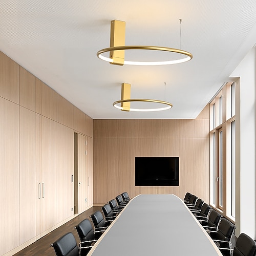 40 cm verstellbare LED runde Deckenleuchte Gold schwarz Designer minimalistische Kunst Rezeption Konferenzraum Geschäftsgebäude Restaurant Bekleidungsgeschäft Image