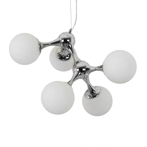 48 cm Pendelleuchte Cluster Design Kronleuchter schwarz weiß silber metall galvanisiert lackiert Oberflächen moderne 110-120 V 220-240 V. Image