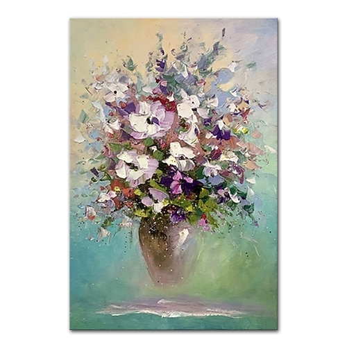 mintura handgemachte dicke textur blumen ölgemälde auf leinwand wandkunst dekoration modernes abstraktes bild für wohnkultur gerolltes rahmenloses ungedehntes gemälde Image