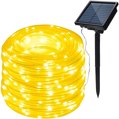 Solar Lichterkette Außen wasserdicht Elegante Hochzeitsreception Party 3 Stück Lichterkette 12m 120 LEDs 8 Modi Feenlichter Außenbeleuchtung für Garten Patio Party Hochzeiten Deko Image