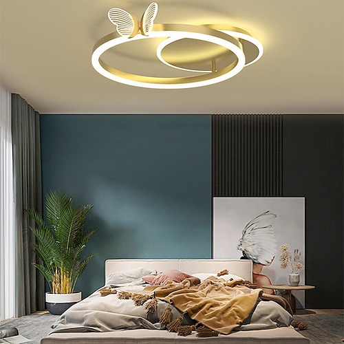LED-Deckenleuchte 45 cm dimmbar Kreisdesign Einbauleuchten Acryl künstlerischer Stil moderner Stil gold nordischer Stil Schmetterling 220-240v Image