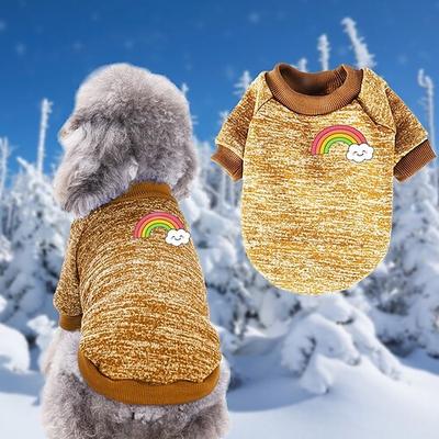 Hunde Katzen Pullover Kuschelig Brautkleider schlicht Winter Atmungsaktiv Weich Waschbar Komfortabel Outdoor Casual Hundebekleidung for Bichon Frise Spitz kleines Haustier Schmetterling Small