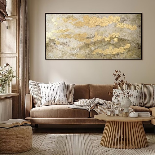 Hang-Ölgemälde Handgemalte Horizontal Abstrakt Landschaft Moderne Modern Ohne Innenrahmen (ohne Rahmen) Image