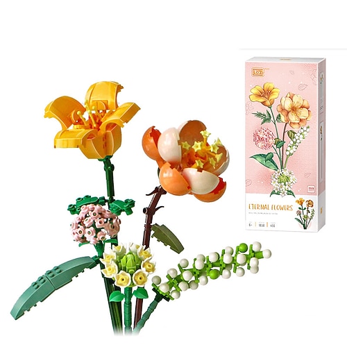Weihnachtsgeschenke für Frauen Mama Sie Miniatur-Bausteine Blumenstrauß-Set Künstliche Blumen Diy Einzigartige Wohnkultur Valentinstagsgeschenk für Freundin Muttertagsgeschenk B Muttertagsgeschenke Image