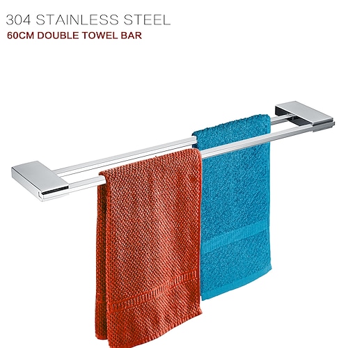 Badezimmer-Zubehör-Set, Handtuchhalter, Zahnbürstenhalter, neues Design, bezaubernd, kreativ, zeitgenössisch, modern, Brille, Edelstahl, Metall, 1 Stück – Badezimmer, Einzel-, Doppel- und 1 Handtuchhalter an der Wand Image