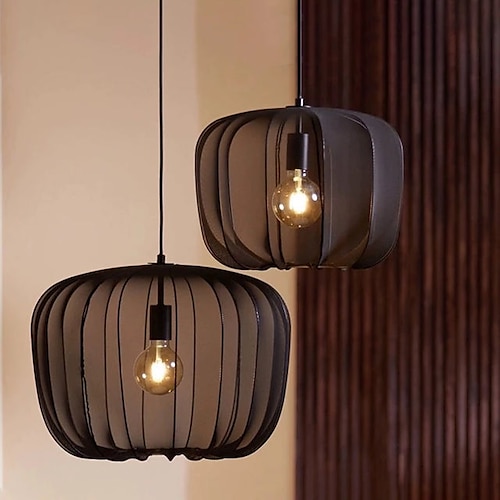 LED-Pendelleuchte Wabi-Sabi, Stoff, Schwarz, Weiß, einzigartiges Metall, moderne Kordel, verstellbare Pendelleuchten, Kücheninsel-Beleuchtung für Esszimmer, Schlafzimmer, Flur, Wohnzimmer, 110–240 V Image