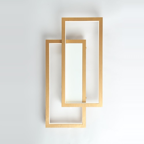 led 20w wandleuchten kreativ modern unterputz wandleuchten wohnzimmer büro aluminium schwarz gold warmweiß / weiß / dimmbar mit fernbedienung Image