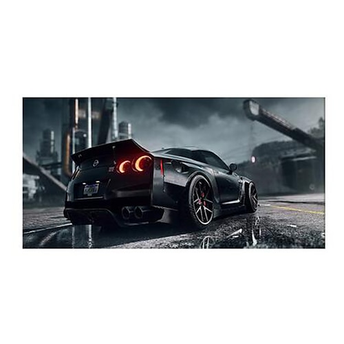 Auto-Wandkunstbild GTR R34 vs Supra-Fahrzeug, modernes Leinwandgemälde, Poster und Druck für Wohnzimmer, Schlafzimmer, Heimdekoration Image