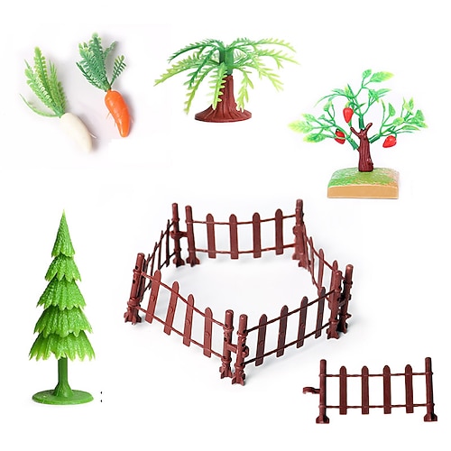 Simulieren von Mikrolandschaft tropischer Kaktus Baobabbaum Kokosnuss Felsenbaum Pflanzen Sandkastenszene Dekoration Baum-Modell Weihnachtsgeschenk Image