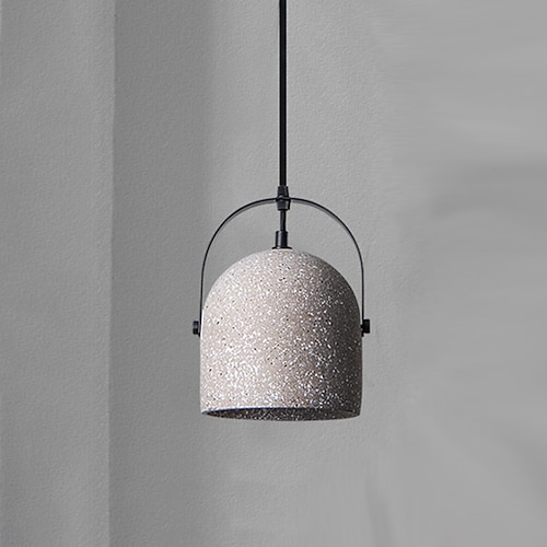 led pendelleuchte beton pendelleuchte zement stein kronleuchter modern mitte des jahrhunderts zeitgenössisch art deco beleuchtung minimalistisch leuchte weiß anhänger Image