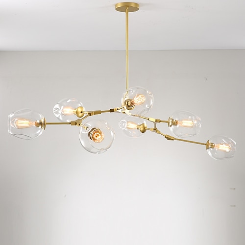 Multi Heads Magic Bean Kronleuchter warmes weißes Licht kreative Kunst moderne Wohnzimmerlampe heteromorph nordisch einfache Molekularglaskugel Esszimmer ac110v ac220v Image