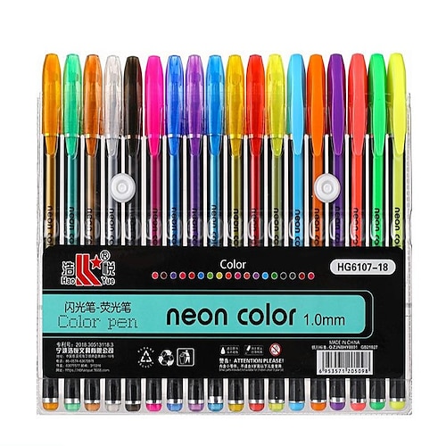 Glitzer-Gelstift Farbe Neutralstift Kugelschreiber Handkontostift Kinder leuchtende blinkende Sterne Sonderfarbe zum Notieren Image