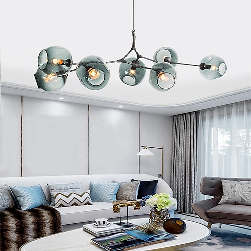 5-Licht 6-Licht 7-Licht 125-180 cm Sputnik Design Cluster-Design Pendelleuchten Aluminium Glas Sputnik Neuartige Galvanisierung Modern 110-120V 220-240V Image