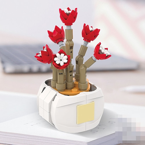 Weihnachtsgeschenke für Frauen Mama Sie Frauentagsgeschenke Sukkulente Baustein Blume Ds1013-ds1017 Topfpflanze Serie kreative DIY Puzzle-Spielzeuge dekorative Blumenornamente Muttertagsgeschenke für Image