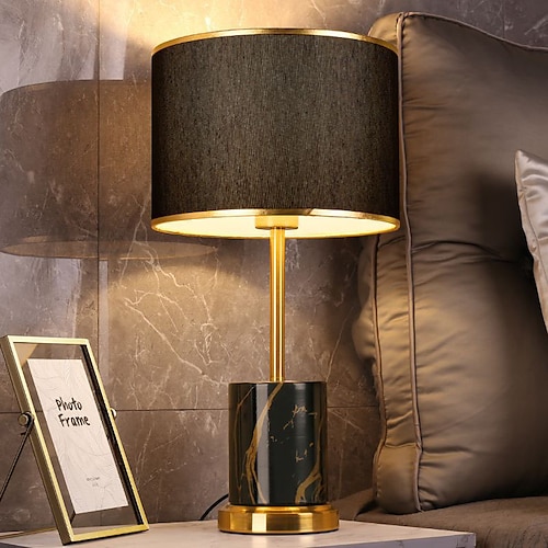 Tischlampe Schlafzimmer Nachttischlampe Marmor Vintage Sensorlampe Hand Touch Sensor Tischlampe 85-265V Image