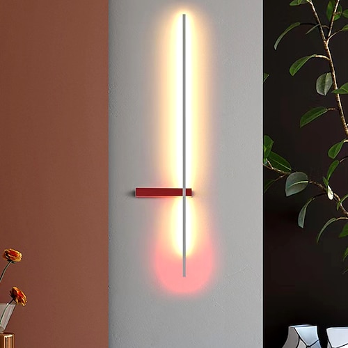 Lange Wandleuchte 23/35 moderne LED-Hintergrundwandleuchte Wohnzimmer Schlafzimmer Nachttisch, Metall Innenwandleuchte Beleuchtung Wandleuchte AC220V AC110V Image