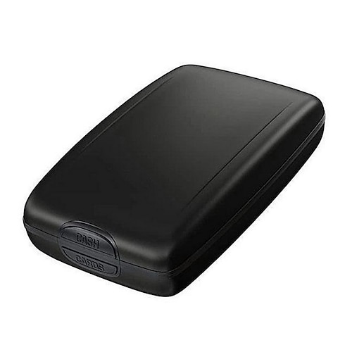 Kreditkartenhalter Geldbörse Schreibtisch Visitenkartenhalter Visitenkartenhalter-Etui Edelstahl ABS-Kunststoff Namenskartenhalter Geldkartenprotektor für Frauen und Männer Image