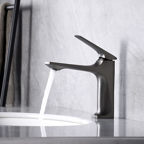 Waschbecken Wasserhahn - klassisches Nickel gebürstet / galvanisiert / lackierte Oberflächen Centerset Einhand-Einloch-Badarmaturen