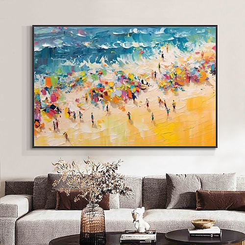 Hang-Ölgemälde Handgemalte Vertikal Abstrakt Landschaft Modern Ohne Innenrahmen (ohne Rahmen) Image