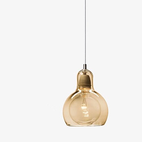 LED Pendelleuchte einfache Persönlichkeit große Glühbirne Kronleuchter kreatives Restaurant Licht Bar Schlafzimmer Einzelkopf Glaskronleuchter Image