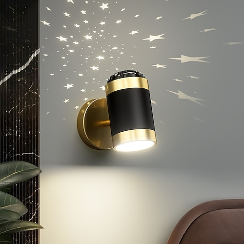 wandleuchte led wandleuchte hintergrund projektionslicht stern modern nordisch designer kreative persönlichkeit schlafzimmer nachttischlampe Image