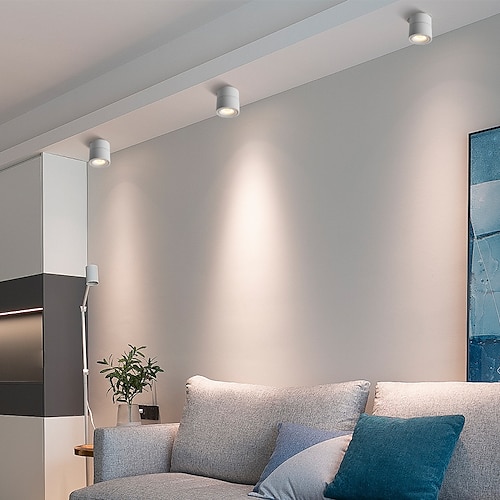 10 cm Unterputz-Deckenleuchte LED-Strahler Metall lackierte Oberflächen modern 220-240V Image