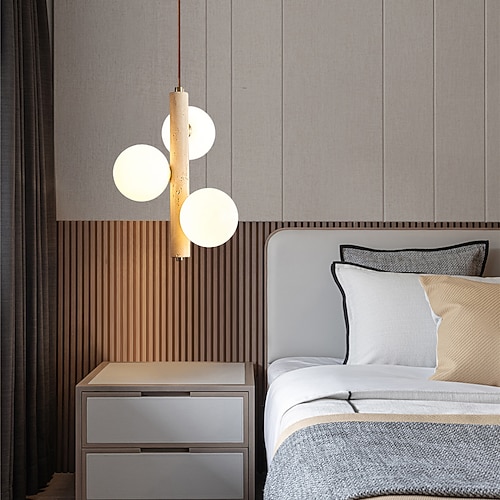 Kronleuchter mit 2 Lichtern, Stein, nordischer Marmor, kleiner Kronleuchter, Nachttischsofa, M-INI-Pendelleuchte, luxuriöser Innendekor-Wandkronleuchter für Wohnzimmer, Schlafzimmer, 110–240 V Image