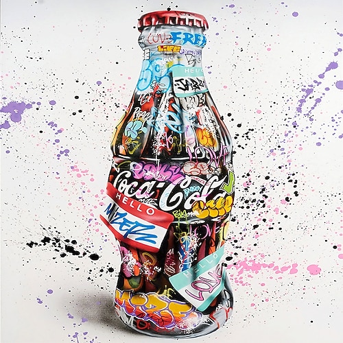 1 Panel Cola Burger Drucke Poster kreative Graffiti Street Wandkunst Wandbehang Geschenk Heimdekoration gerollte Leinwand kein Rahmen ungerahmt ungedehnt Image