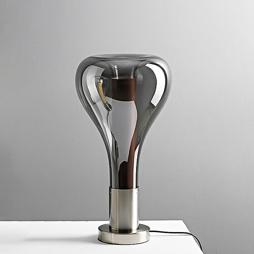 tischlampe nachttischlampen modern zeitgenössisch nordischer stil für arbeitszimmer büro innen metall 110-240v grau weiß Image