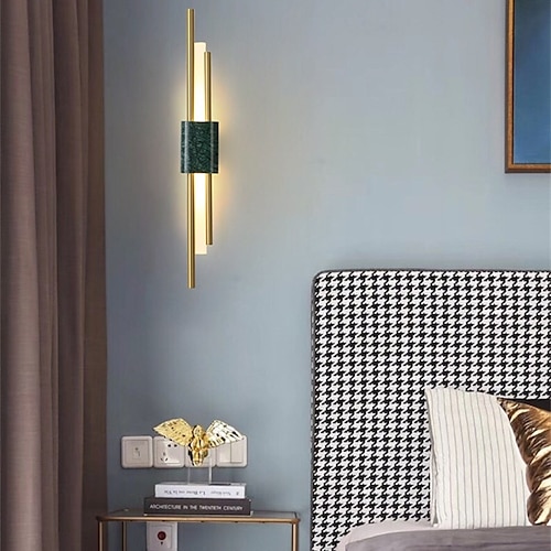 moderne wandleuchte led marmor hintergrund wandleuchte hotel treppe korridor schlafzimmer nachttischlampe wohnzimmer Image