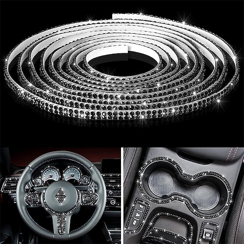 Starfire 5 m glitzernde Autoverkleidung, selbstklebende glitzernde Auto-Innenausstattung, Auto-Zubehör für Damen, Auto-Armaturenbrett-Dekorationen Image