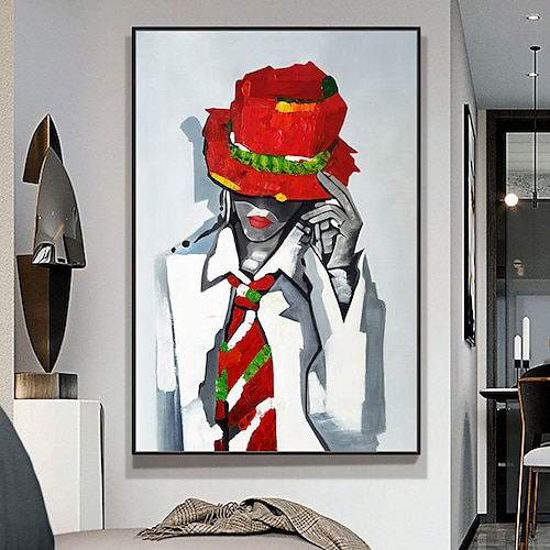 mintura handgemachtes Ölgemälde auf Leinwand Wandkunst Dekoration modernes abstraktes Figurenbild für Wohnkultur gerolltes rahmenloses ungedehntes Gemälde Image