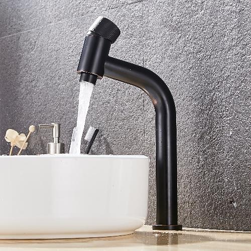 Waschbecken Wasserhahn - Wasserfall galvanisiert Centerset Einhand Einlocharmaturen / Waschbecken Wasserhahn Zubehör / Vintage / ja / Messing / Messing Image