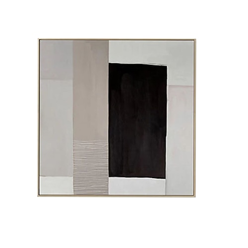 Ölgemälde handgemachte handbemalte Wandkunst Quadrat einfache abstrakte Wandkunst Leinwand Heimtextilien Dekor gestreckter Rahmen fertig zum Aufhängen Image