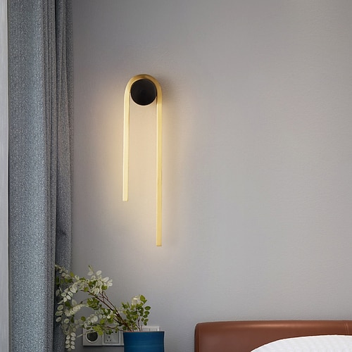 wandleuchten led nordischen stil innenwandleuchten wohnzimmer schlafzimmer kupfer Image