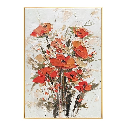 handgemachte handgemalte ölgemälde wand moderne mode abstrakte blume leinwand malerei hauptdekoration dekor gerollte leinwand malereien Image