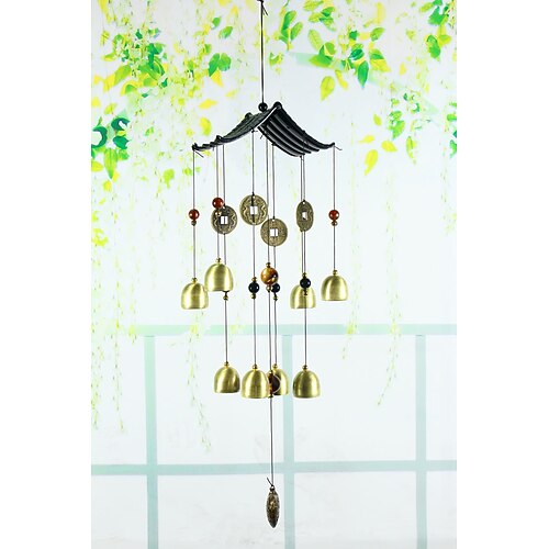 Metallglocke herzförmiges Windspiel Engel Schmetterling handgefertigtes Geschenk Traumfänger Ornament Wandbehang Outdoor Garten Terrasse Anhänger Dekor 80 50 8cm